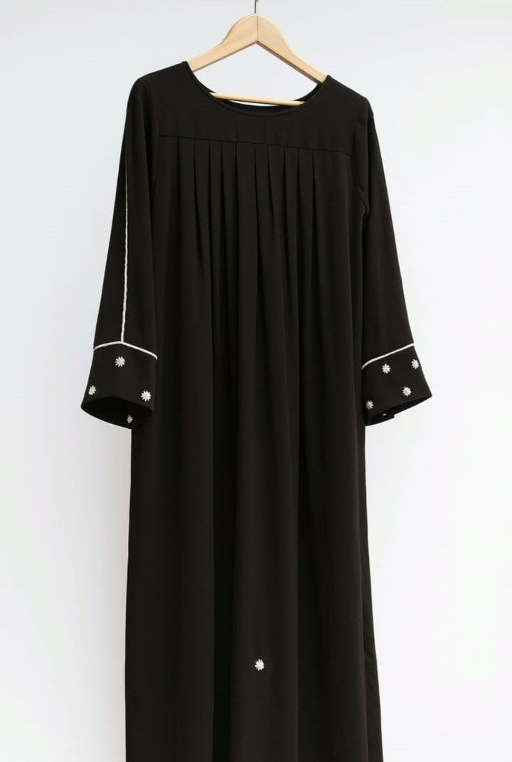 Black Embroidered Abaya