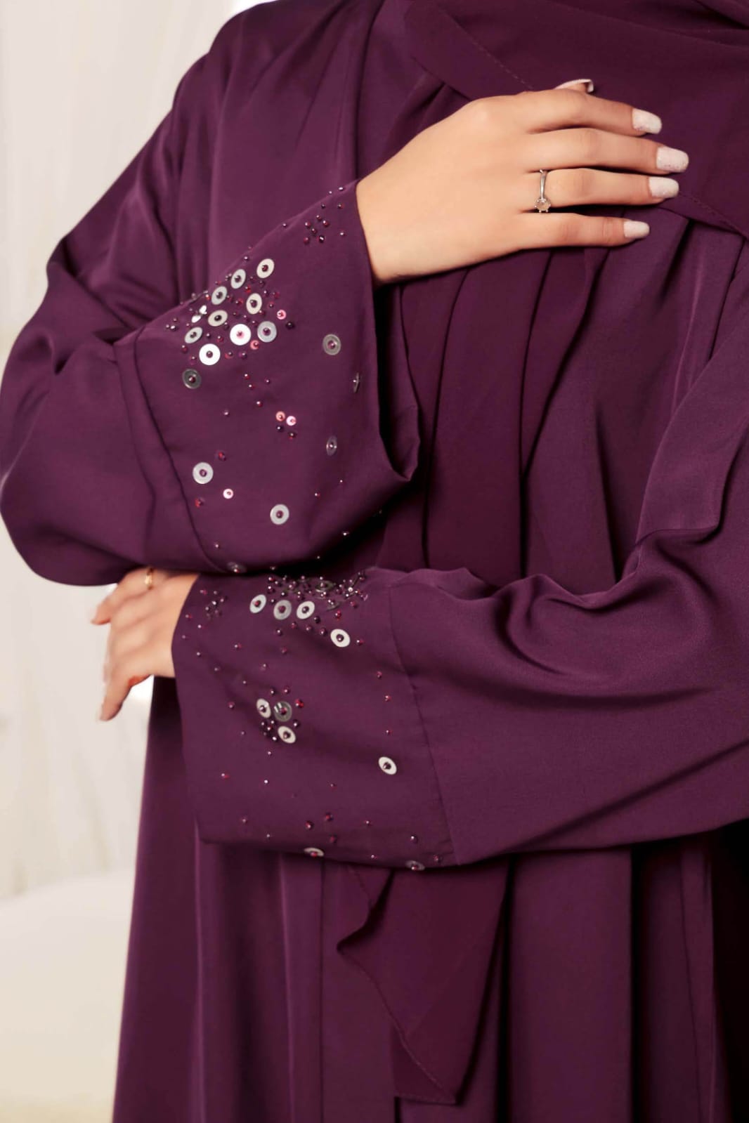 Burgundy Abaya
