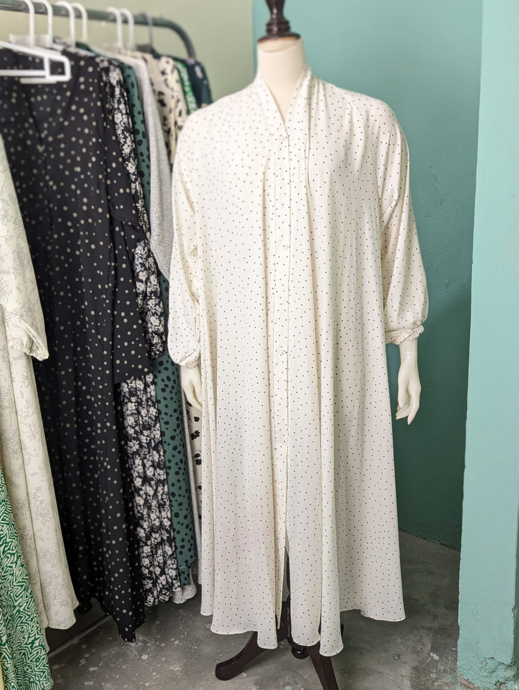 Printed Dotted Abaya