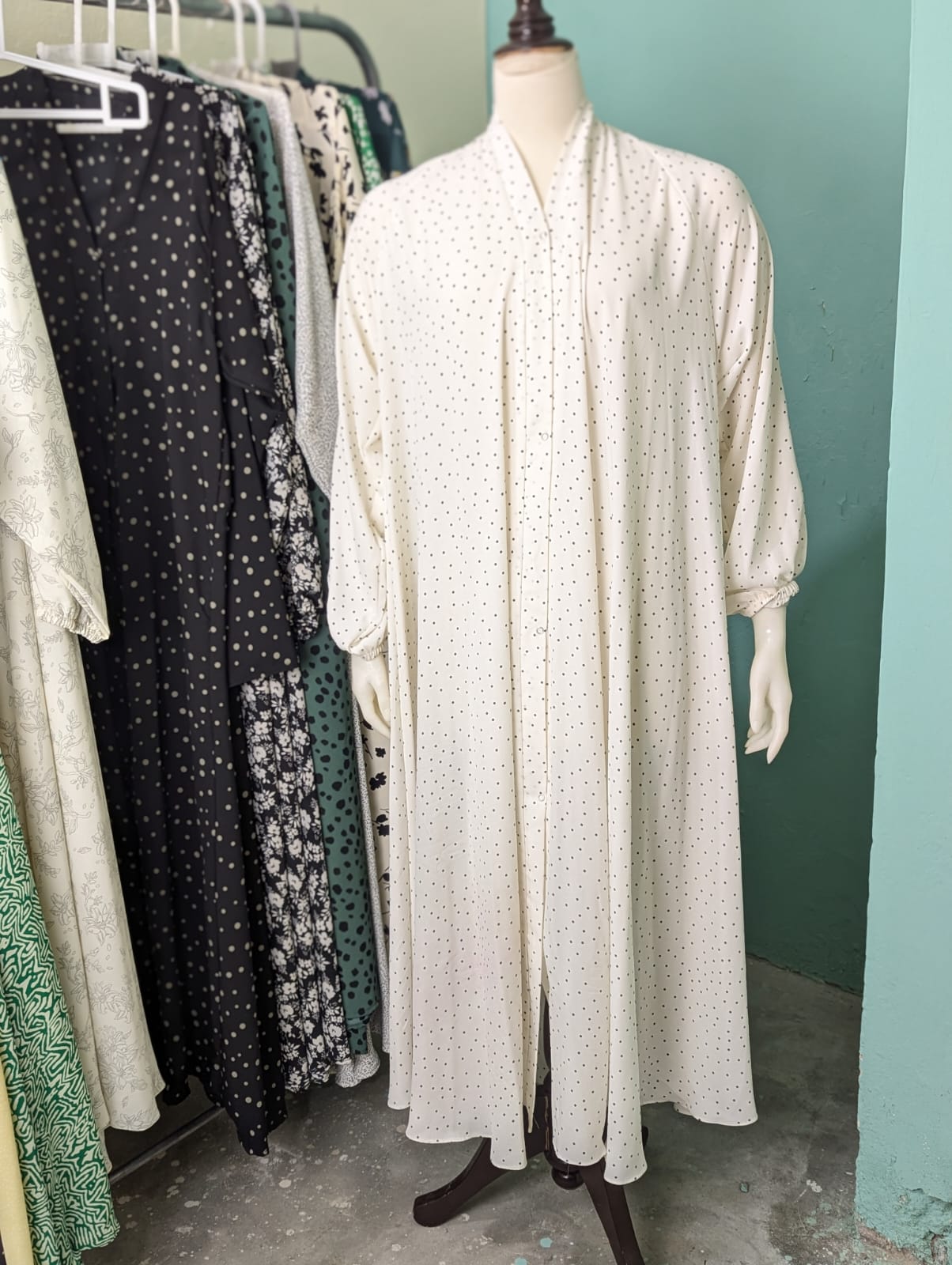 Printed Dotted Abaya