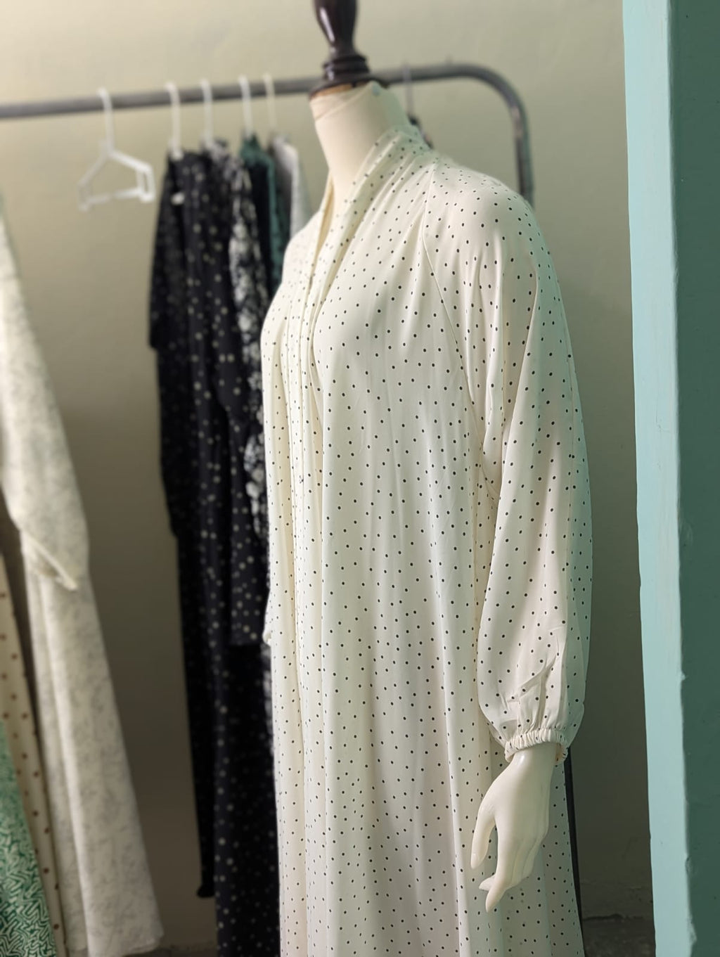 Printed Dotted Abaya