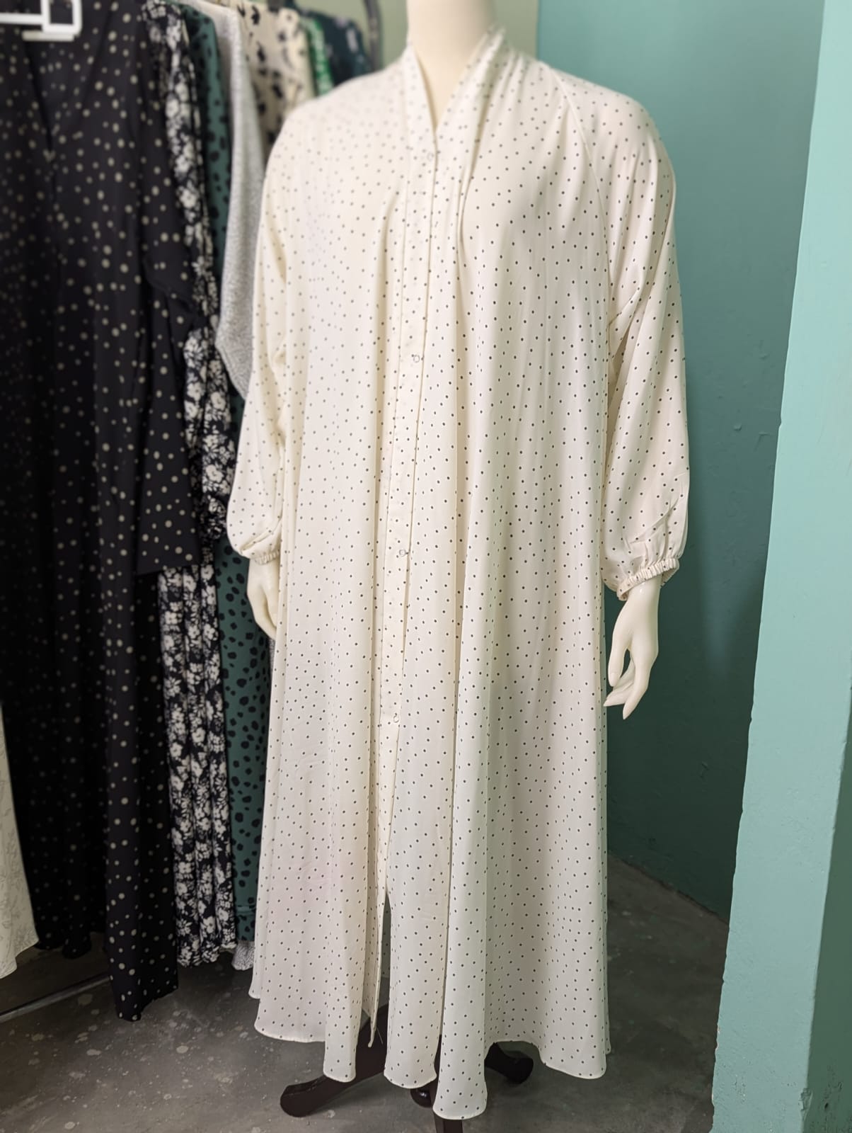 Printed Dotted Abaya