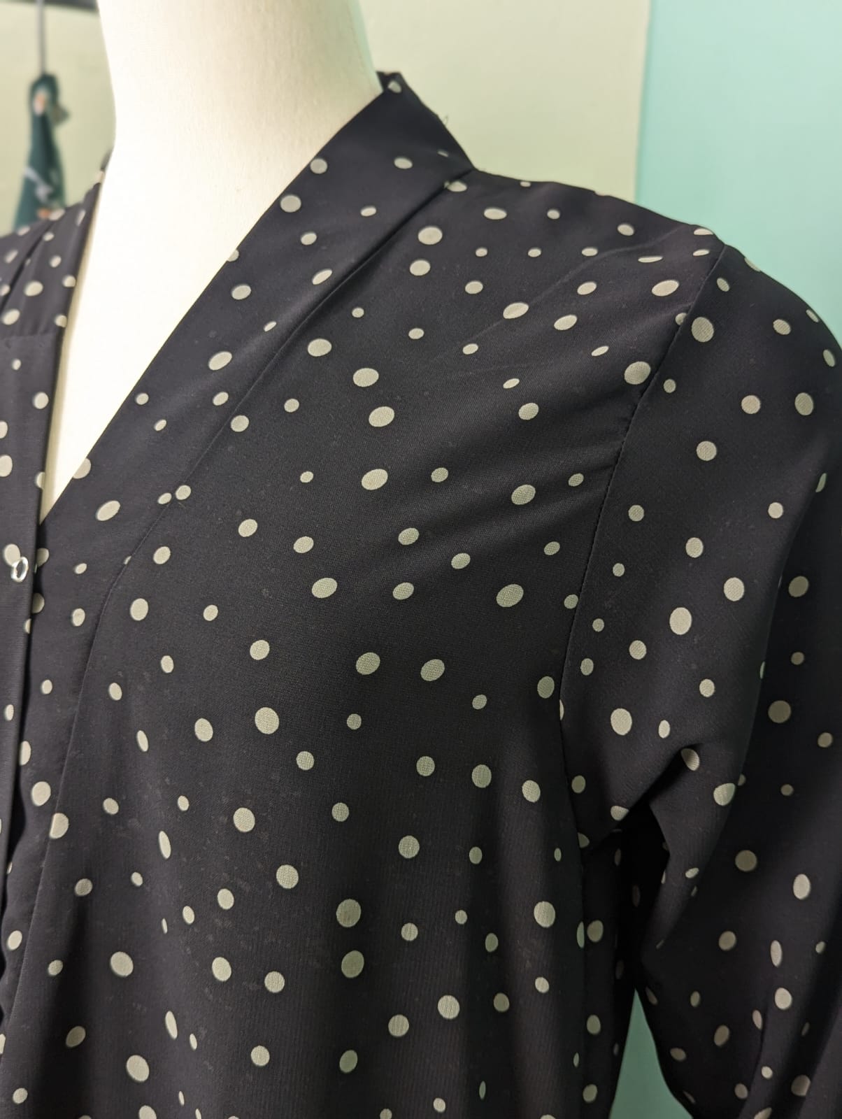 Printed Dotted Abaya